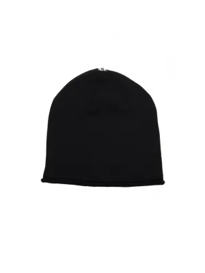 Glossy Knit Hat - Black