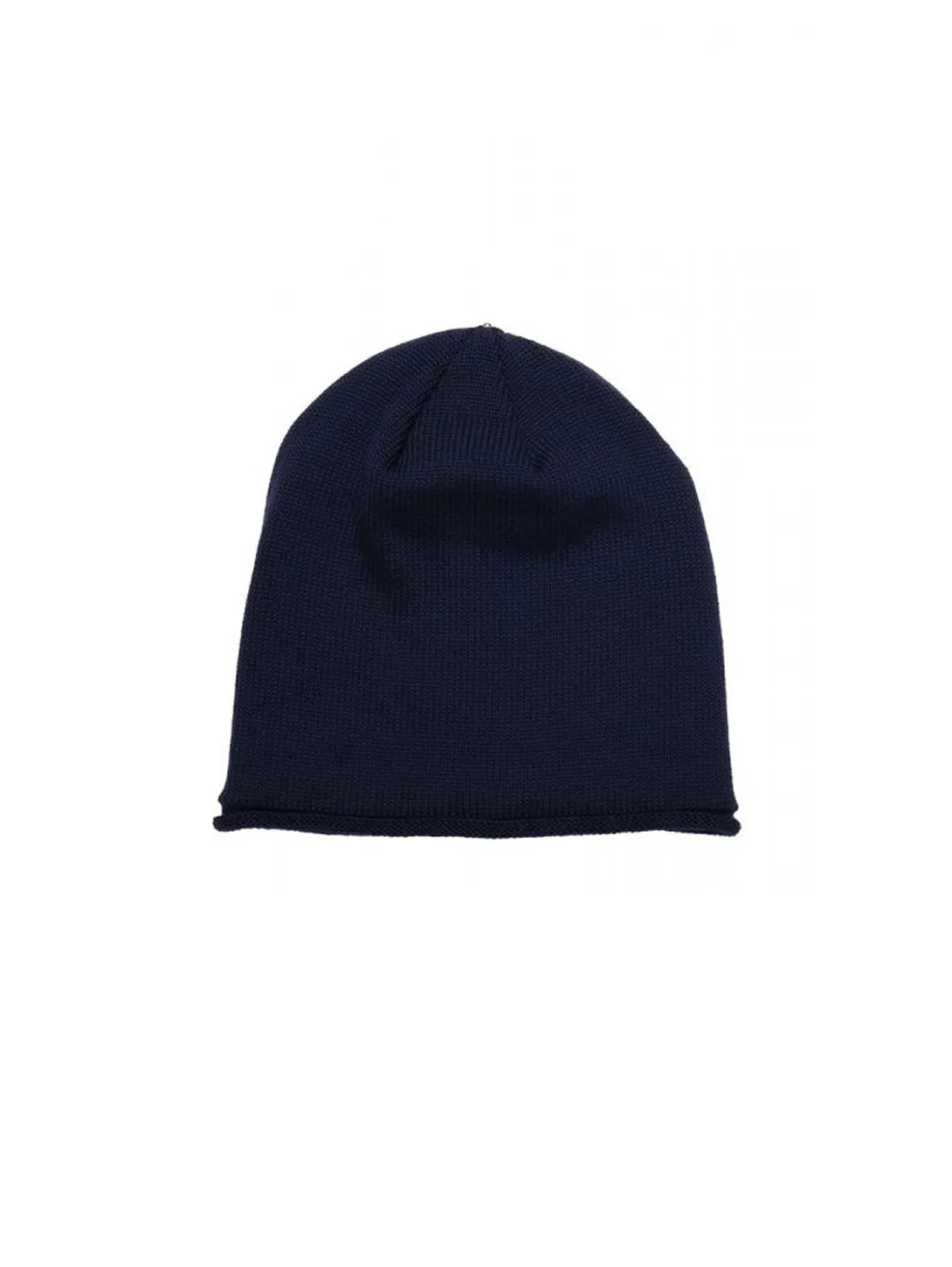 Glossy Knit Hat - Navy