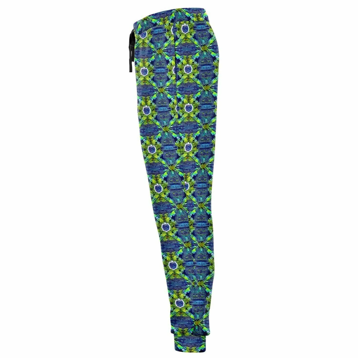 Green Funky Patterned Athletic Joggers: Bold & Durable High-Definition Wear