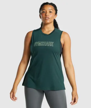 Gymshark Apollo Graphic Tank - Dark Green