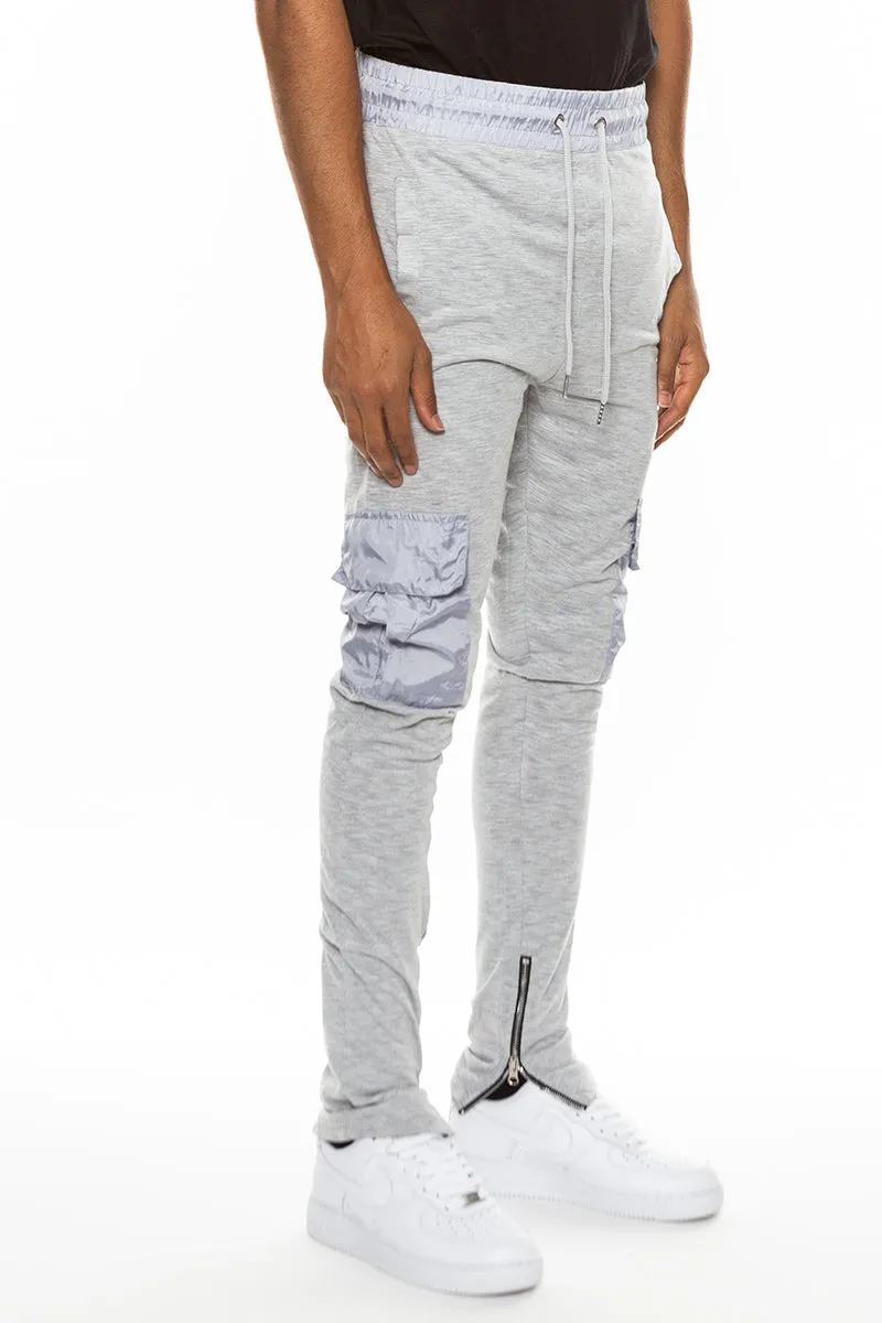 Heathered Cotton Blend Joggers