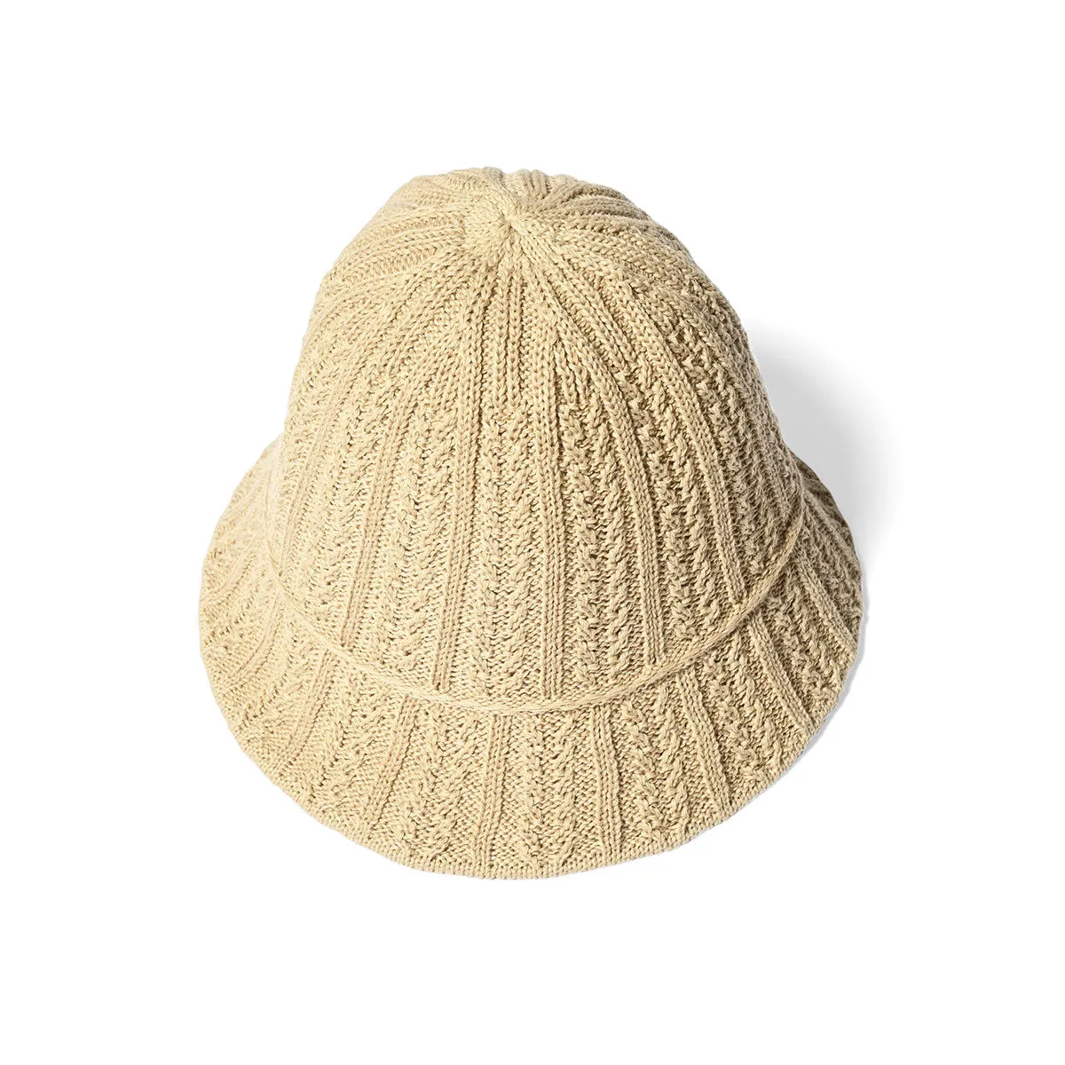 HOMEGAME - TWIST KNIT BUCKET HAT BEIGE【HG241407】