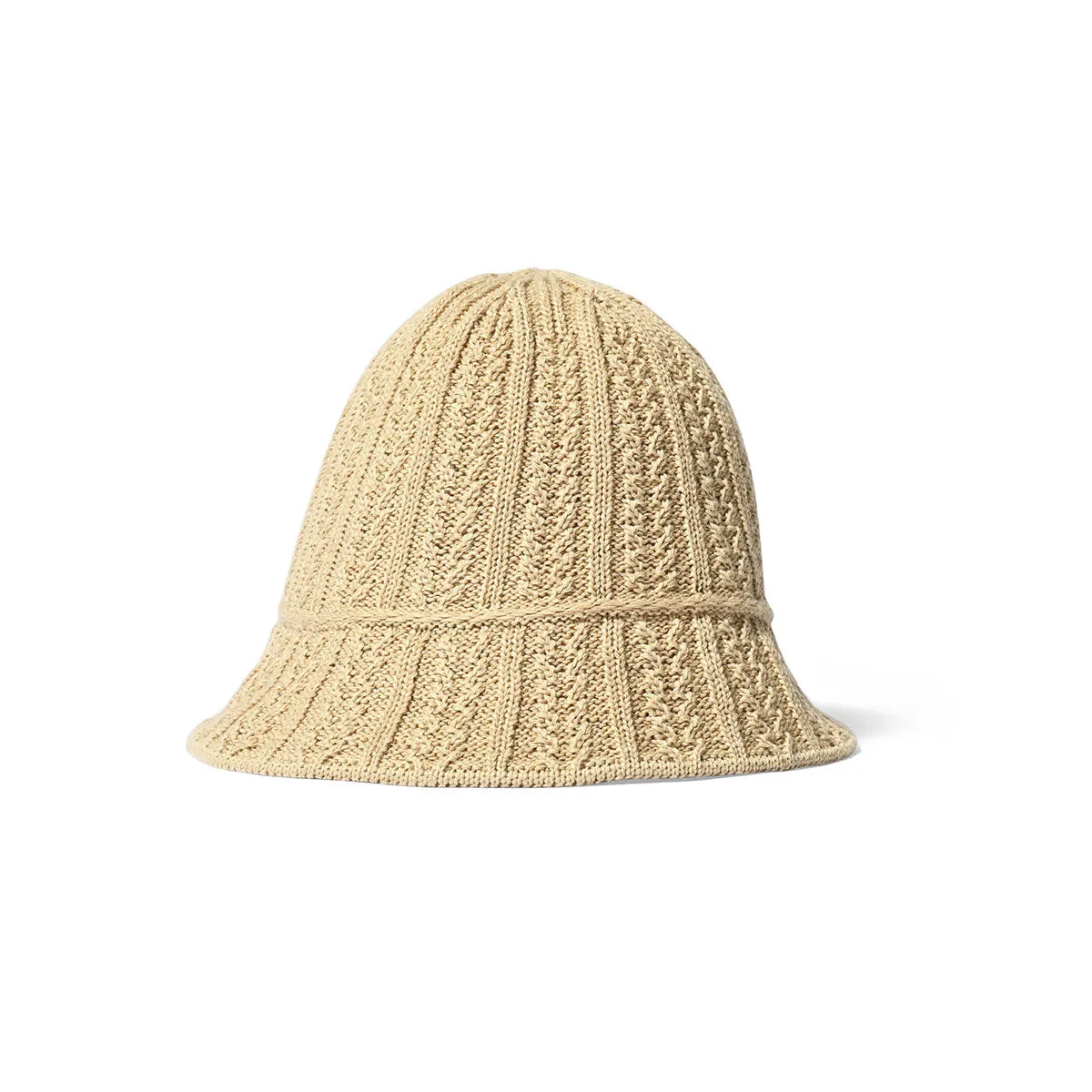 HOMEGAME - TWIST KNIT BUCKET HAT BEIGE【HG241407】