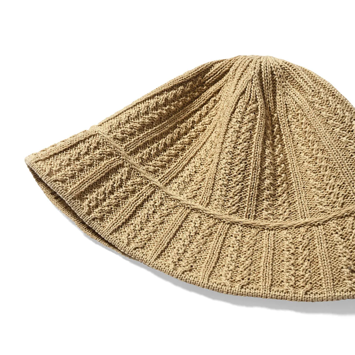 HOMEGAME - TWIST KNIT BUCKET HAT BEIGE【HG241407】