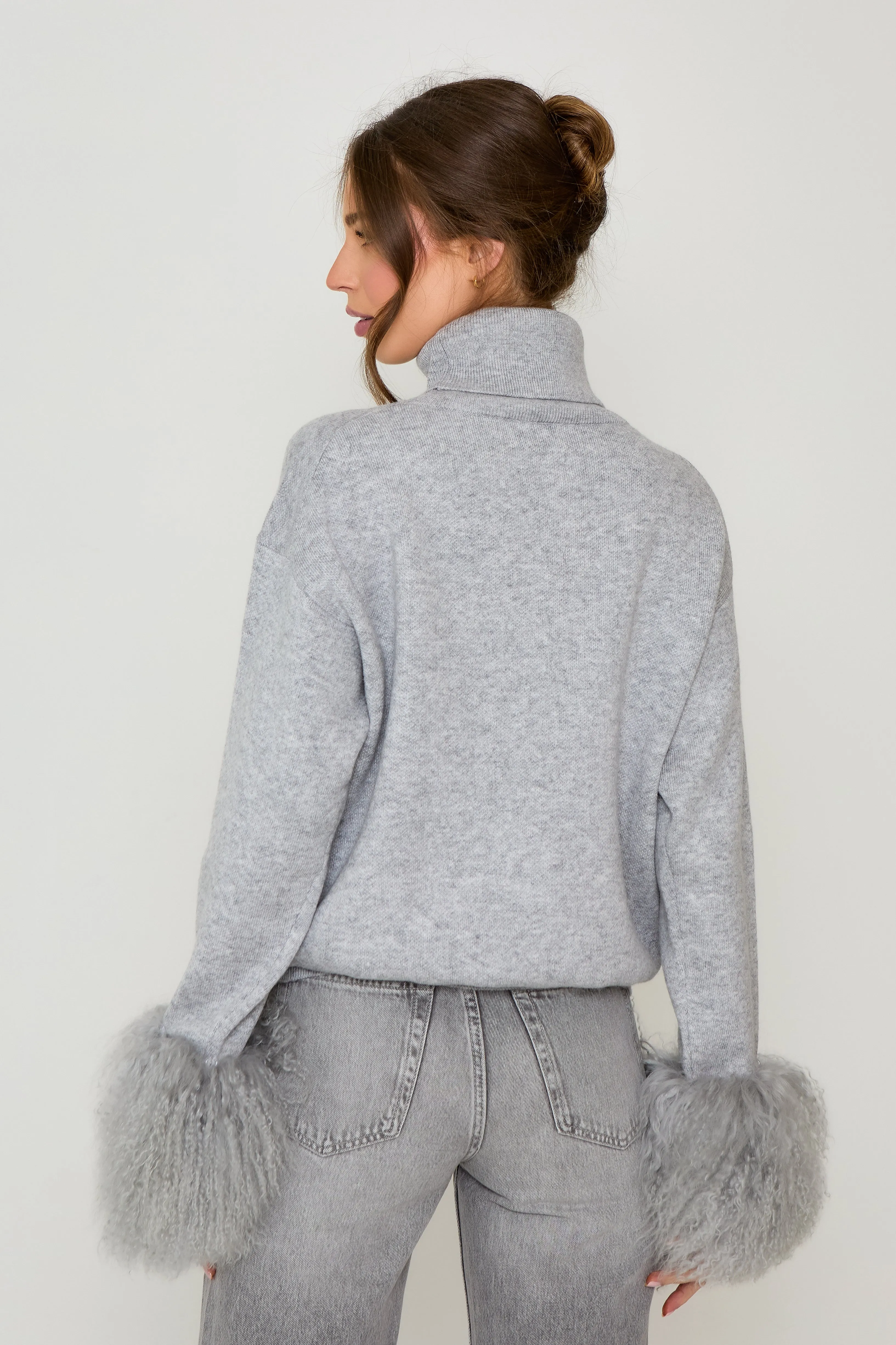 Jumper with Mongolian Fur Cuff