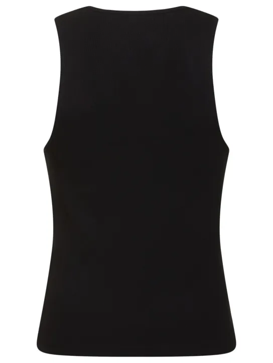 JW Anderson   Logo embroidery stretch cotton tank top 