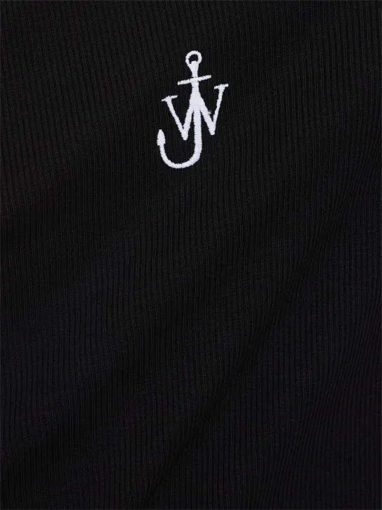 JW Anderson   Logo embroidery stretch cotton tank top 