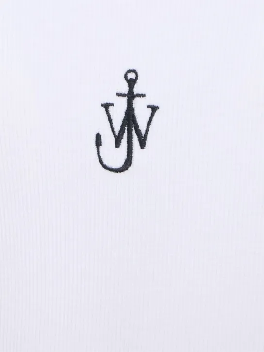 JW Anderson   Logo embroidery stretch cotton tank top 