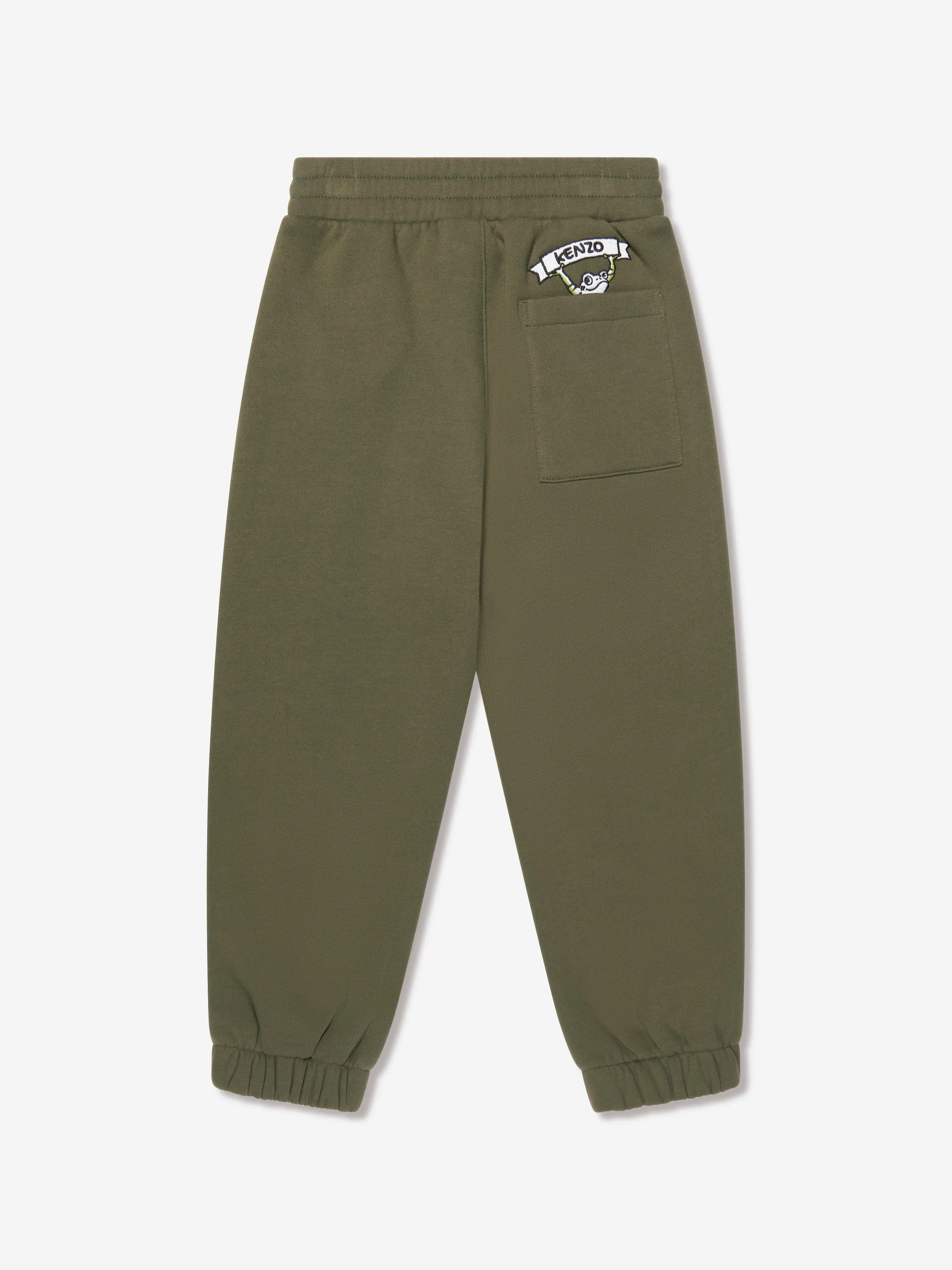 KENZO Boys Logo Joggers in Khaki