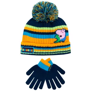 Kids George Pig Winter Hat and Gloves Set