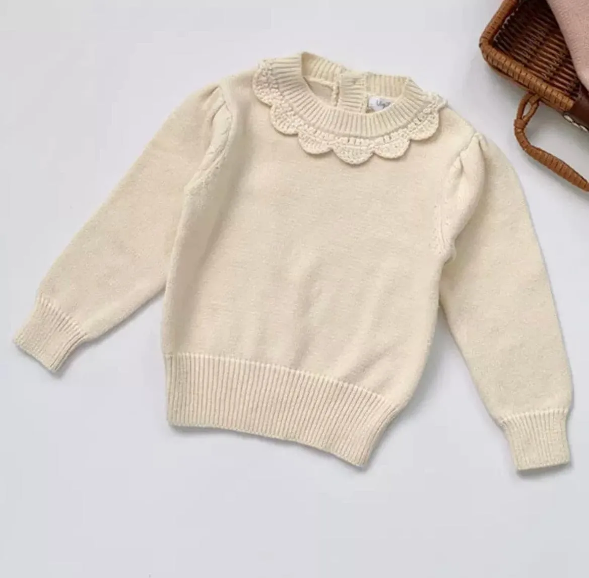 Lissa - Knitted Jumper Scalloped Edges