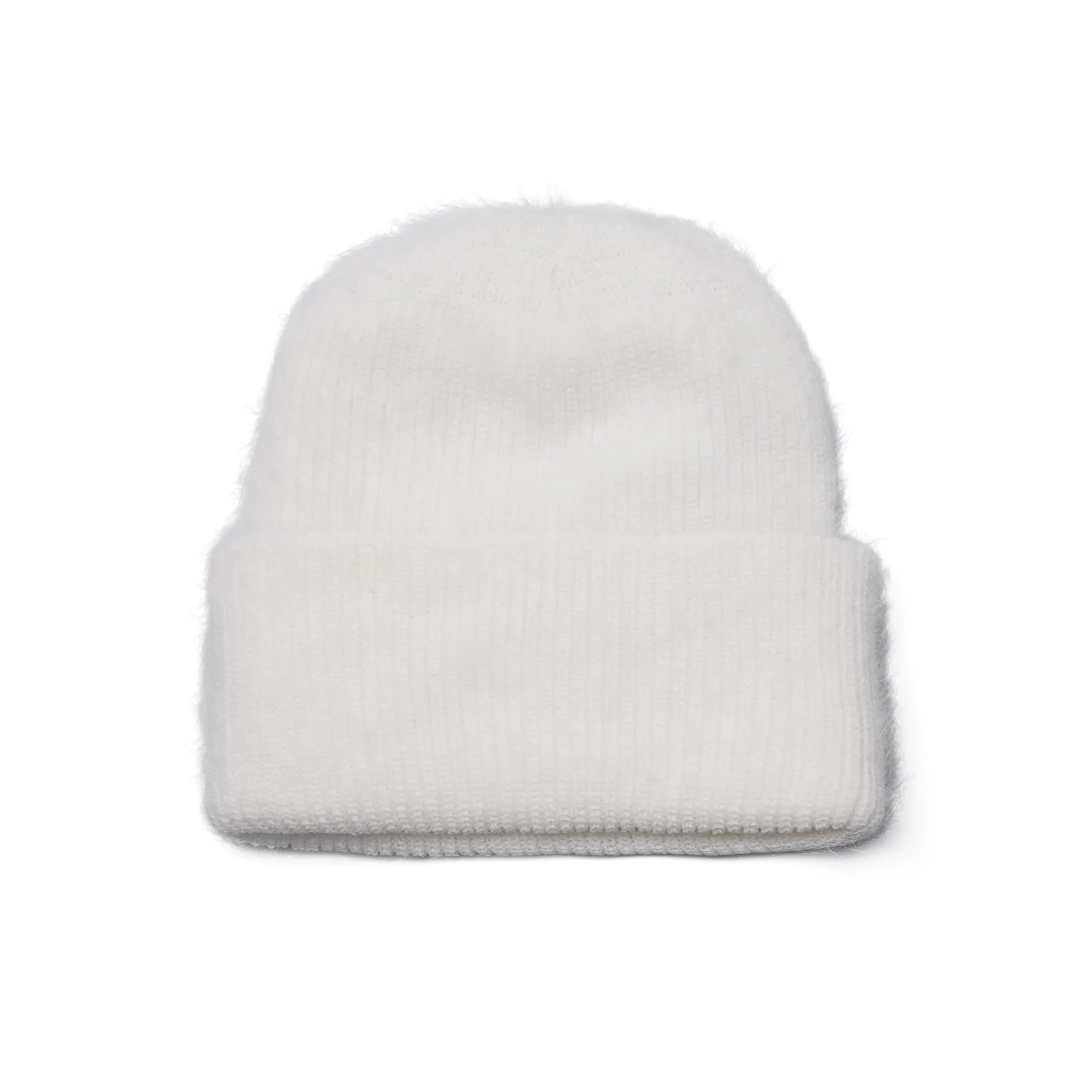 LOGO ANGORA BEANIE WHITE