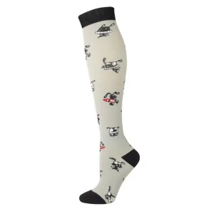 Lucky Rabbit Pattern Knee High - (Compression Socks)