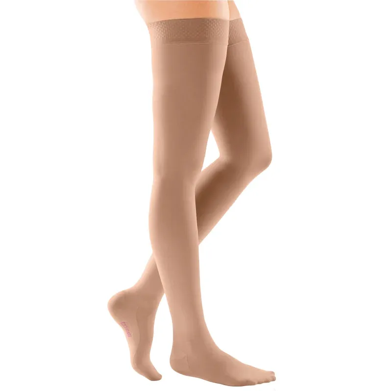 Medi Comfort 15-20mmHg Closed Toe Thigh Length w/Silicone Top Band