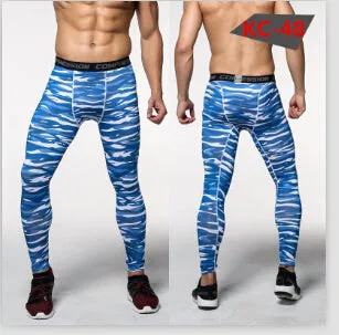 Mens Compression Pants Tights Casual  Bodybuilding  Camouflage Skinny Leggings