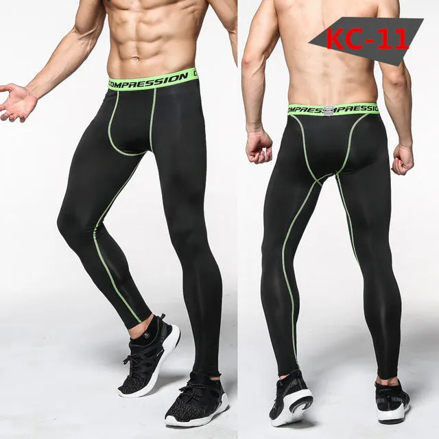 Mens Compression Pants Tights Casual  Bodybuilding  Camouflage Skinny Leggings