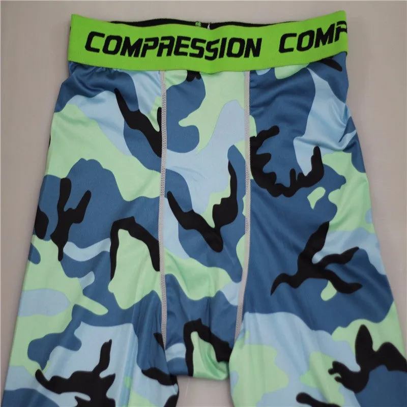 Mens Compression Pants Tights Casual  Bodybuilding  Camouflage Skinny Leggings