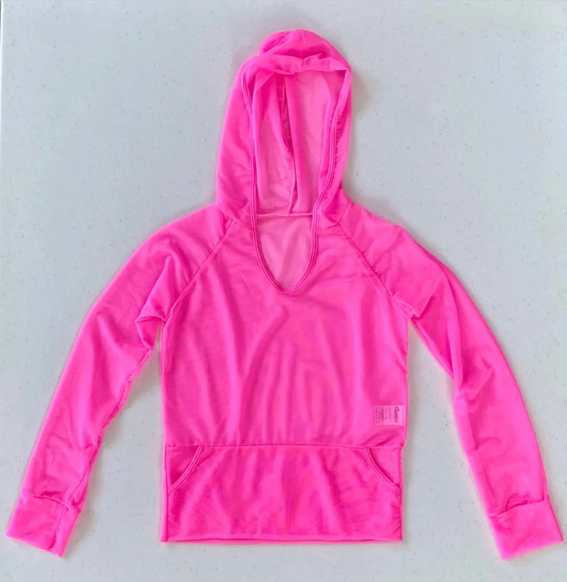 Mesh Hoodie Hot Pink