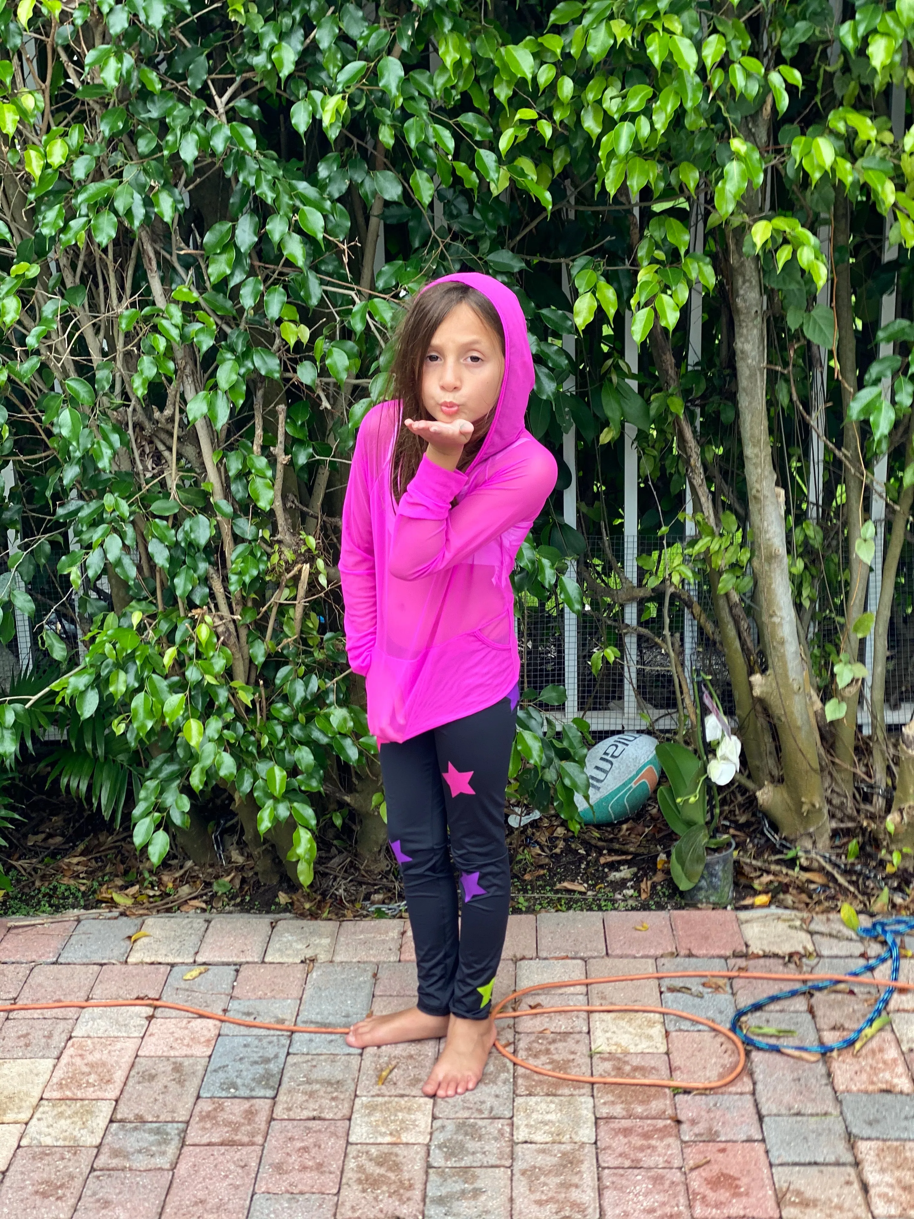 Mesh Hoodie Hot Pink