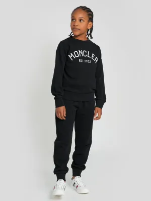 Moncler Enfant Boys Logo Tracksuit in Black