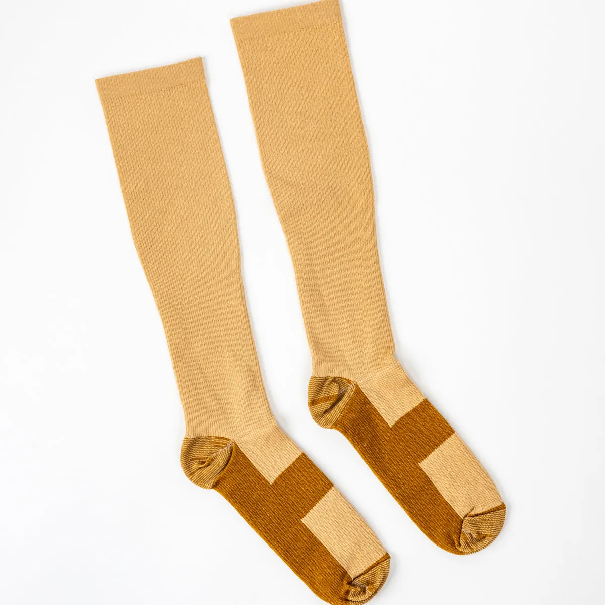 Natural Beige Copper Infused Compression Socks