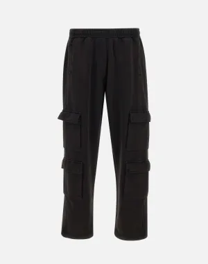 New Diagonal Cotton Jogger in Black