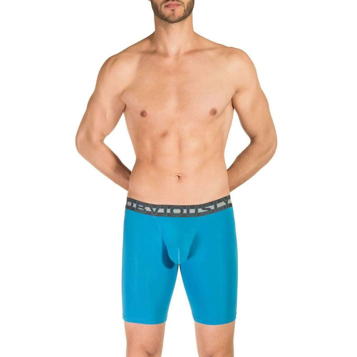 Obviously EveryMan AnatoMAX Boxer Brief 9inch Leg - Bondi Blue