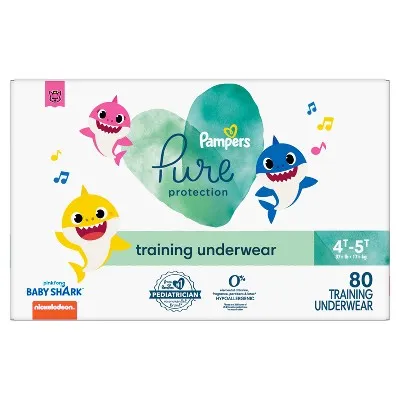 Pampers Pure Protection Training Underwear - Baby Shark - Size 4T-5T - 80ct