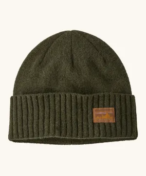 Patagonia Adult Brodeo Beanie Hat - Needle Green / Skyline