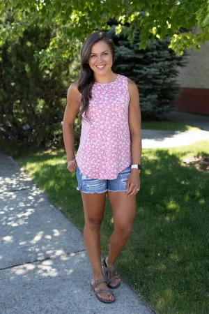 Pink Blossom Flowy Tank Top (SM-XL)