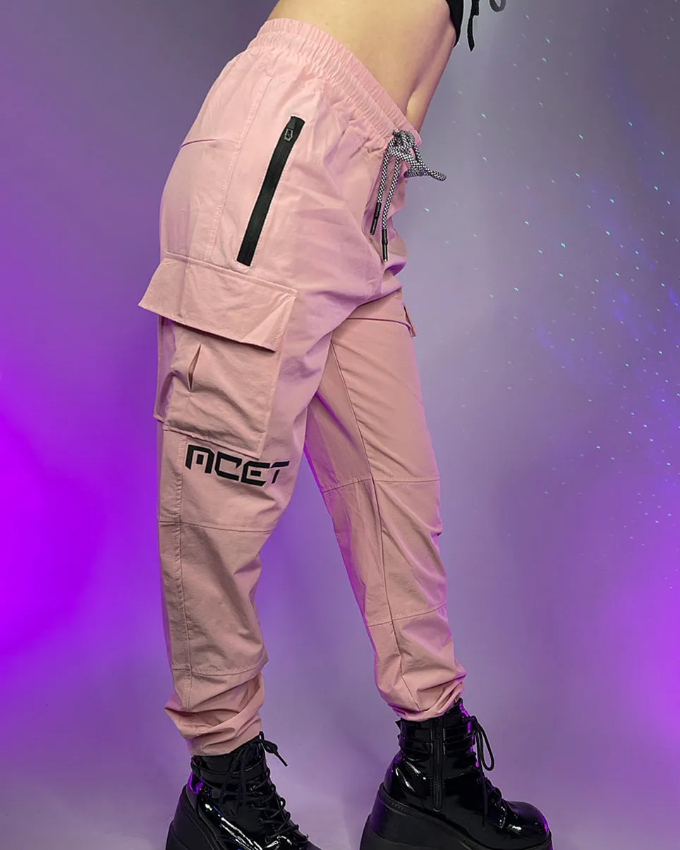 Pretty Pink Unisex Water Resistant Cargo Joggers