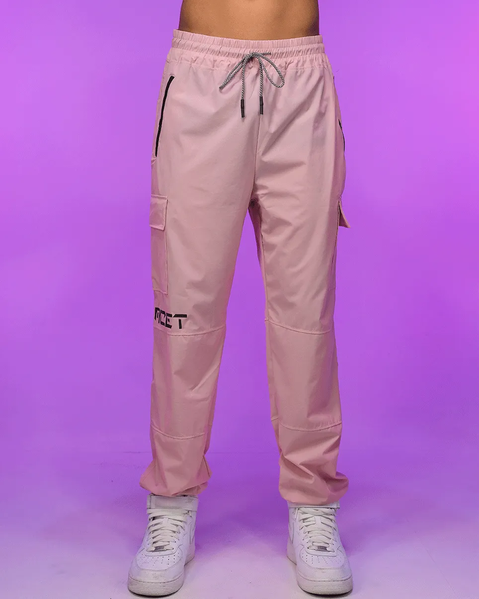 Pretty Pink Unisex Water Resistant Cargo Joggers