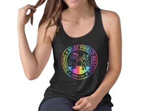 Pride Finding a Best Friend Flowy Racerback Tank