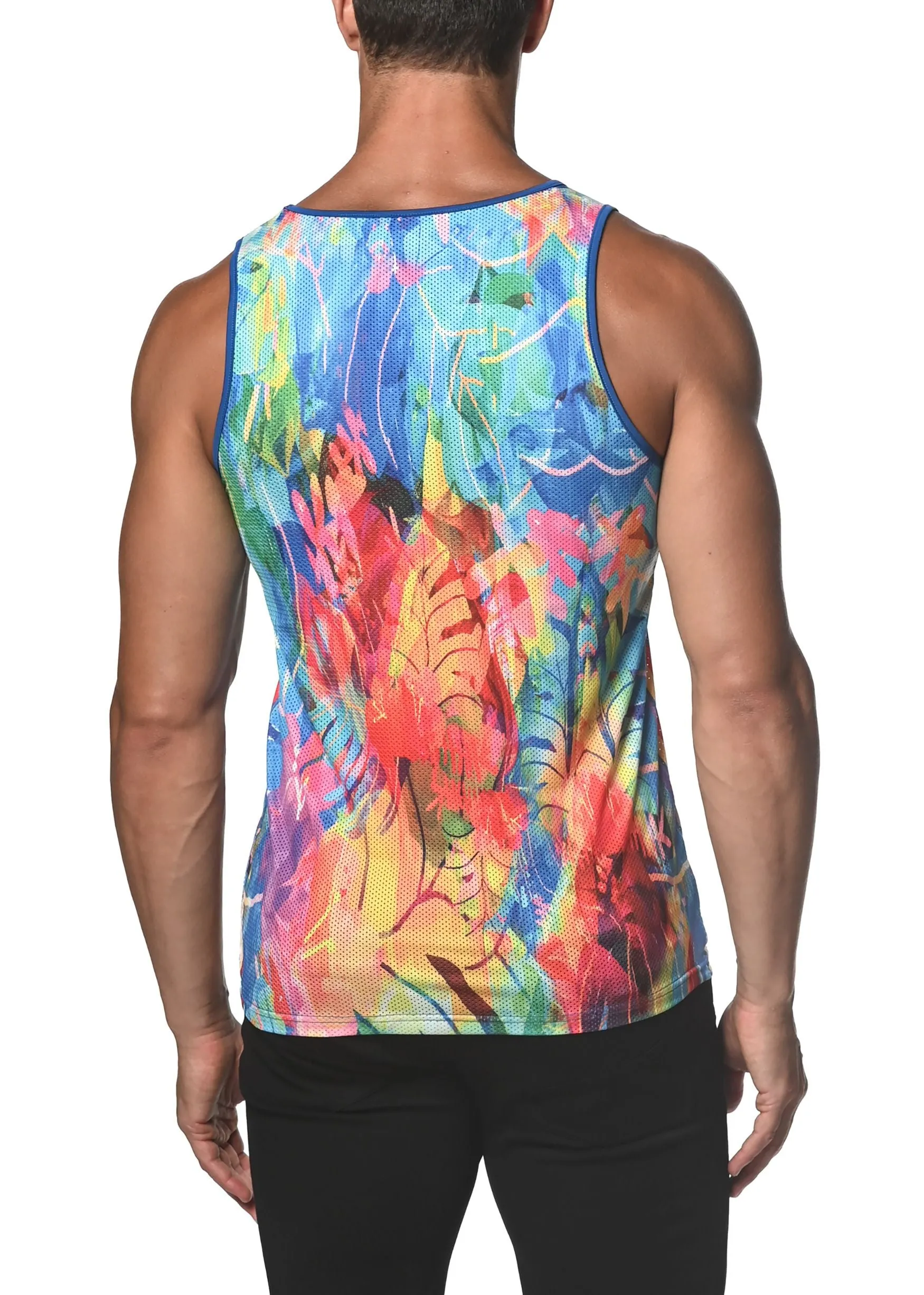 RAINBOW TROPICAL MESH TANK