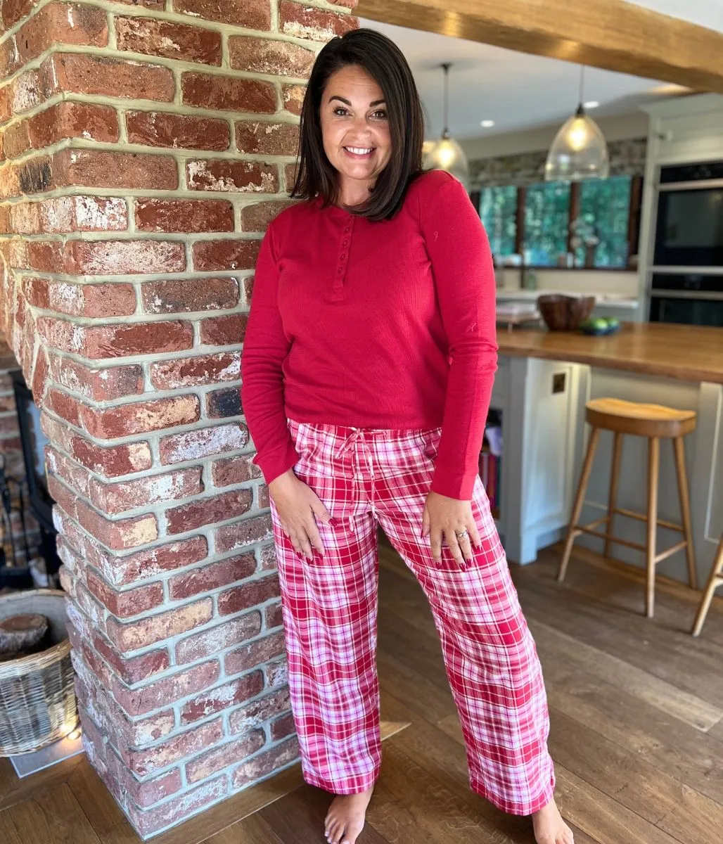 Red Checked Flannel Pyjamas Set