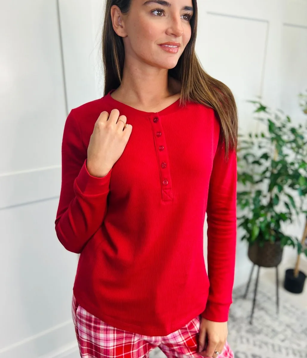 Red Checked Flannel Pyjamas Set