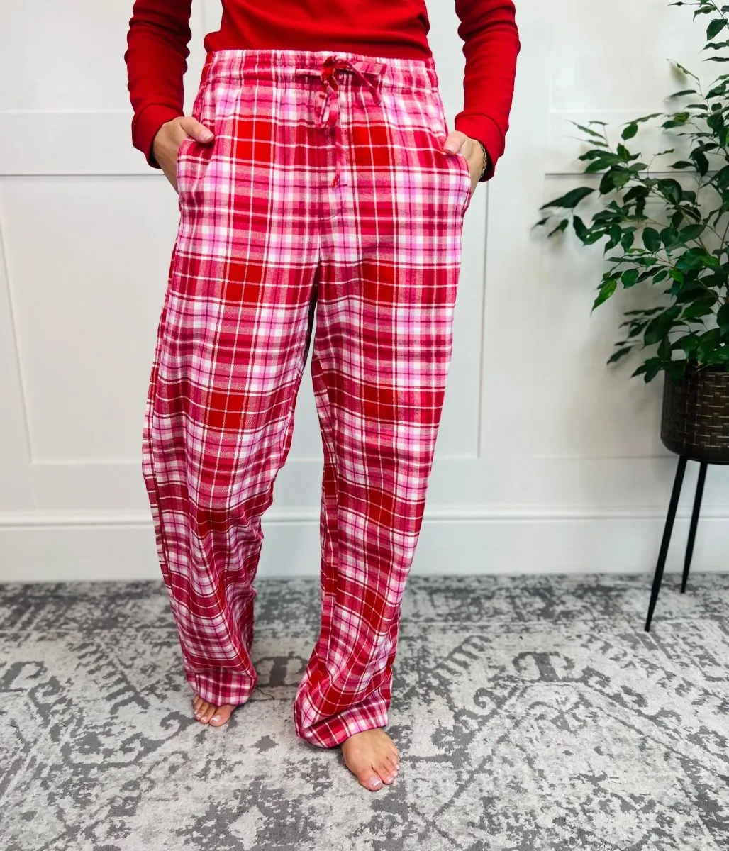 Red Checked Flannel Pyjamas Set