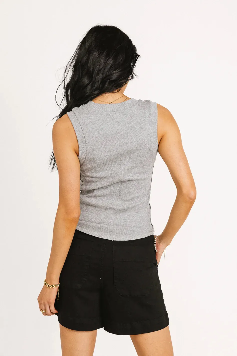 Ruby Tank in Grey - FINAL SALE