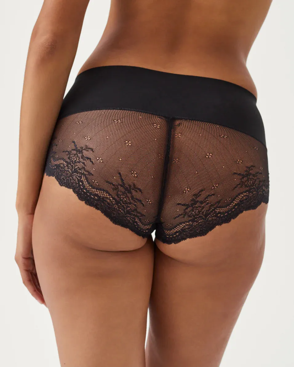 Spanx Lace Hi-Hipster Undies Black