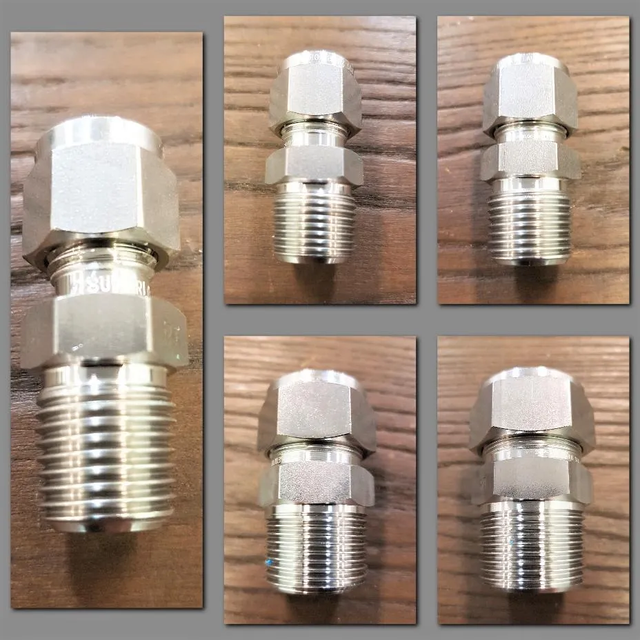 Stainless Steel Compression Male Connectors