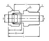 Stainless Steel Compression Male Connectors