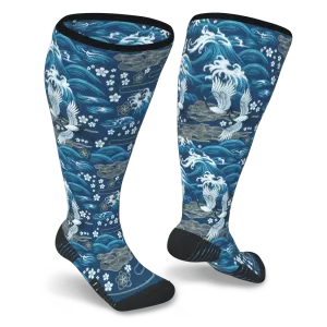 Stormy Waters Diabetic Compression Socks