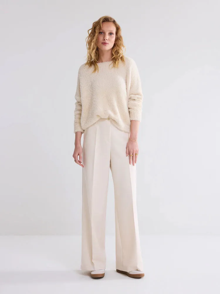 Summum Faux Fur Jumper Ivory