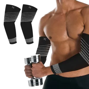 Ultra V-Striped Compression Elbow Sleeves (1-Pair)