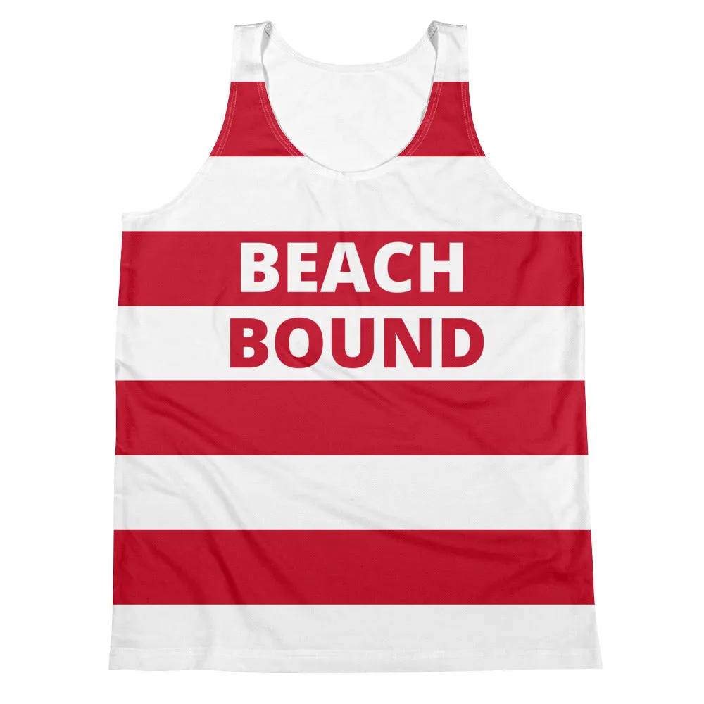 Unisex Tank Top Red and White