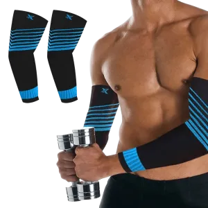 V-Striped Support Ankle Compression Pain Relief Recovery Sleeves (1-Pair)