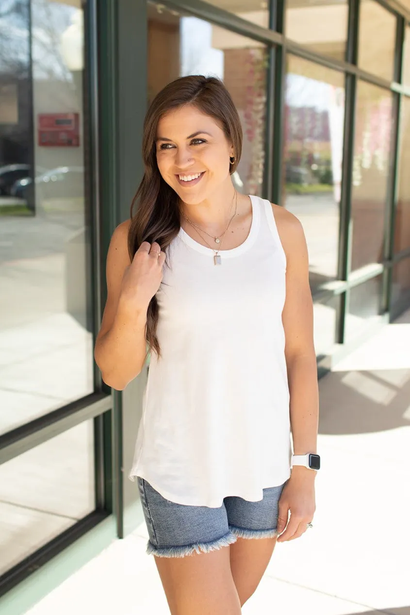 White Scoop Neck Tank (SM-3X)