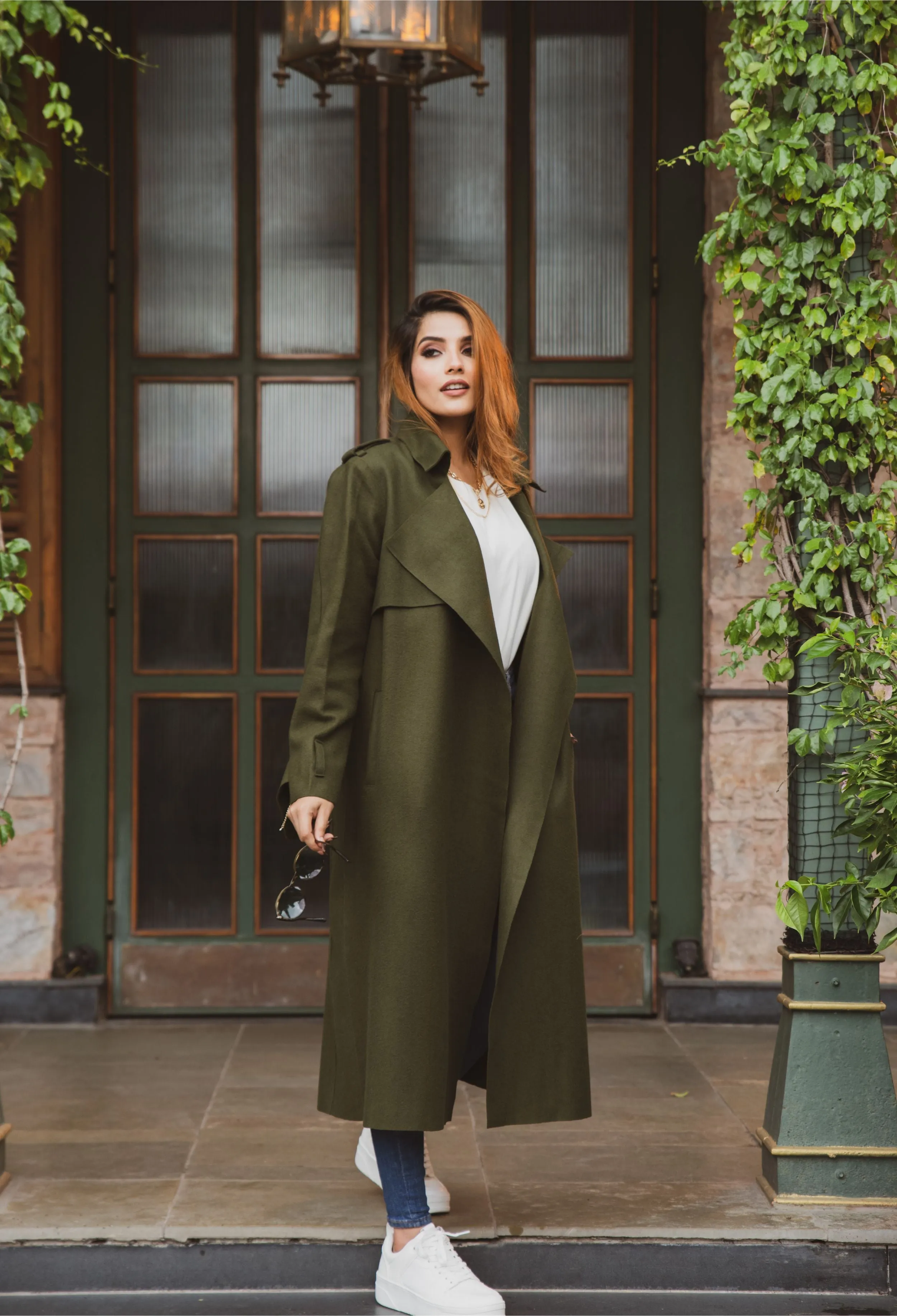 WOOL LONGLINE TRENCH COAT