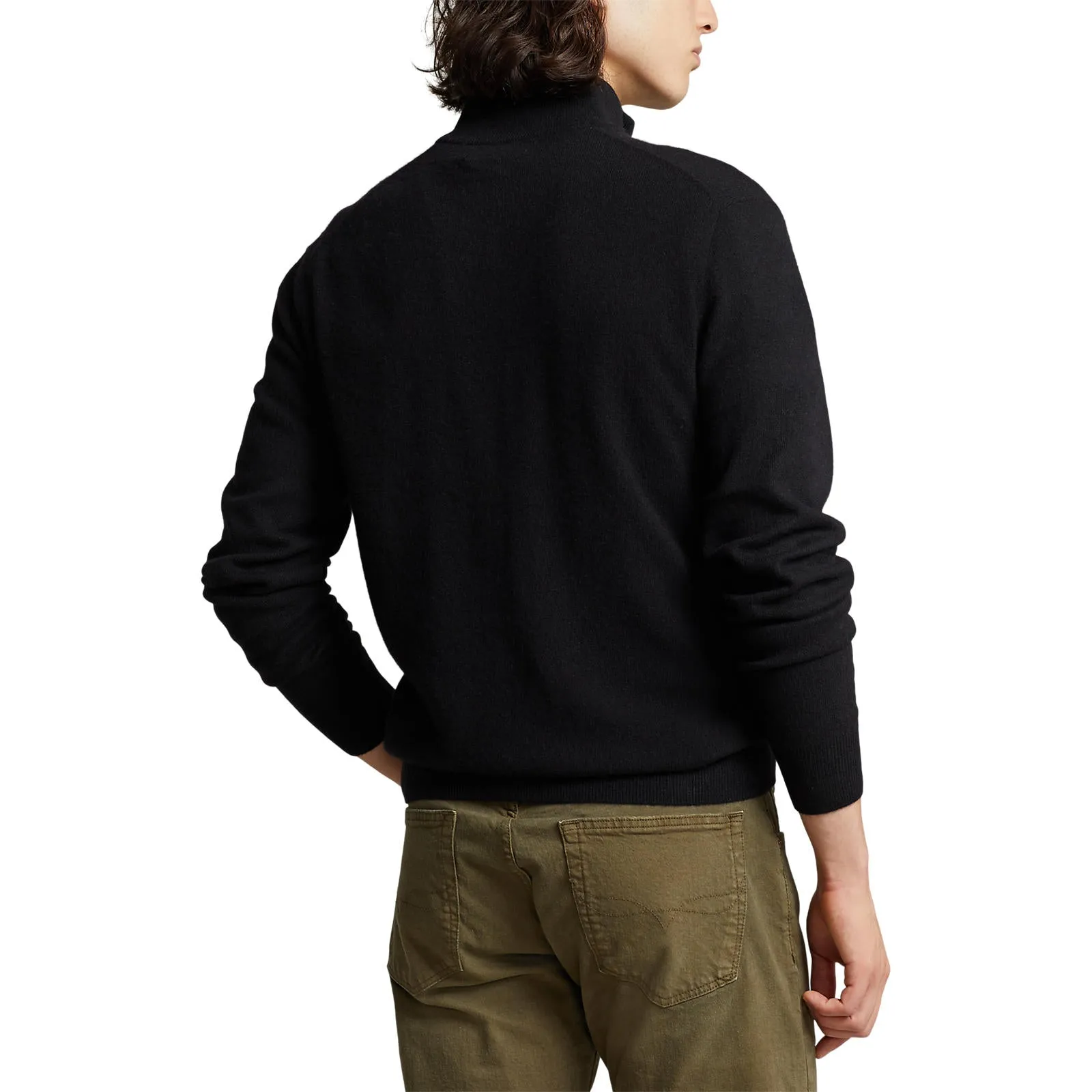 Wool Quarter-Zip Sweater - Black