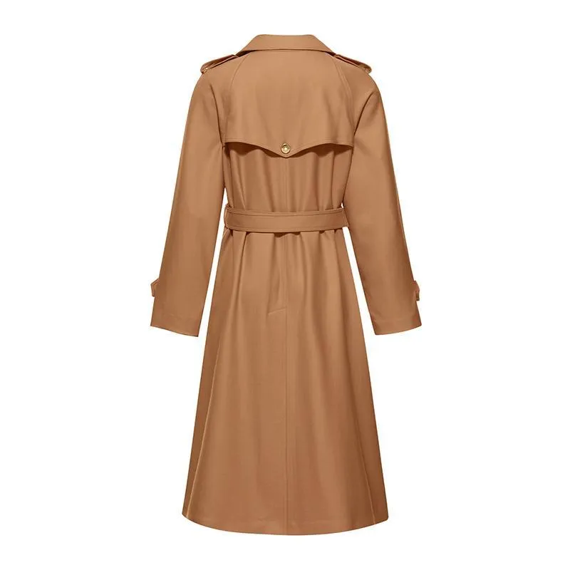 Worsted Wool Women Trench Coat